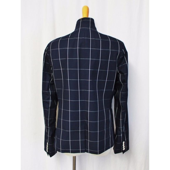 J. Crew Factory Navy Plaid Blazer - Picture 4 of 4